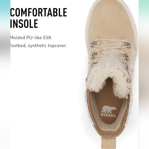 NEW SOREL LENNOX LACE-UP COZY BOOTS, 9, Waterproof - Picture 3 of 10